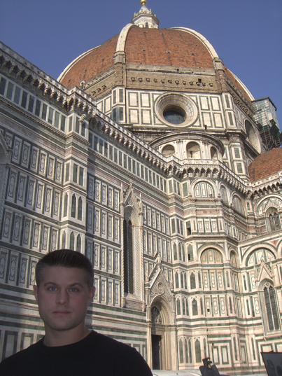 Todd Fox at the Duomo in Florence Italy.